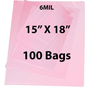 Pink Anti Static Bags 6 Mil 15" X 18" 100 Bags